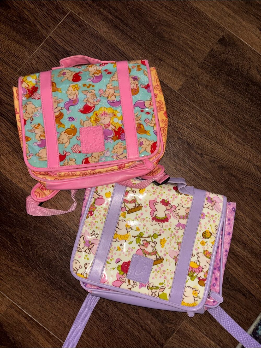 The Piggy Story Backpack Bundle- Pink and Purple Mermaids and Fairies Backpack